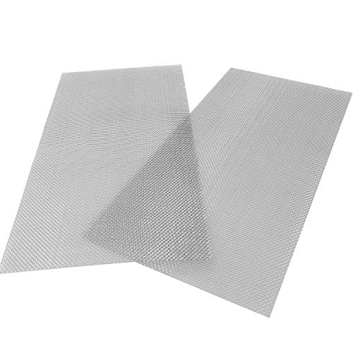 Longdex Reinforcing Mesh 2PCS 25x12.5cm 304 Stainless Steel 20 Mesh Woven Wire Wire Mesh Screen for Bumper Kayak Thermoplastic Repairs