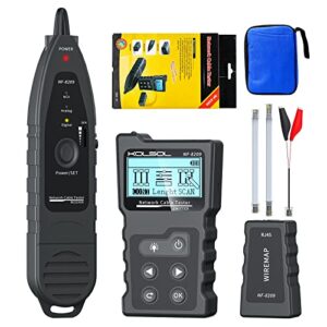 Network Cable Tester, Poe Cable Tester for CAT5e/CAT6/CAT6a, Ethernet Network Tester with NCV, NF-8209 Network Cable Tracker, Test Fault Distance Location and Length Measurement by TDR