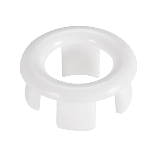 uxcell Sink Basin Trim Overflow Cover Insert in Hole Ring Covers Caps White 6pcs