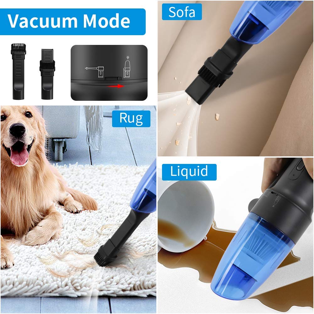 AFMAT Cordless Air Duster, Mighty Air Blower & Vacuum 2-in-1, Powerful 60000RPM & 8000PA Electric Air Duster, Rechargeable Deep Clean Compressed Air for Computer Keyboard Electronics Fan Car Cleaning