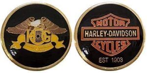 hog harley owners group challenge coin/logo poker/lucky chip