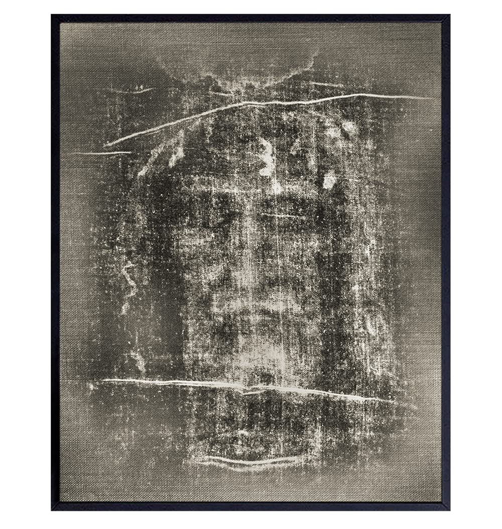 Jesus Wall Decor - Jesus Christ - Shroud of Turin Photo Picture Wall Art Print- Catholic Gifts, Religious Christian Wall Decor for Pastor, Priest, Ordained Minister - 8x10 Poster