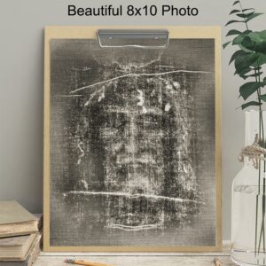 Jesus Wall Decor - Jesus Christ - Shroud of Turin Photo Picture Wall Art Print- Catholic Gifts, Religious Christian Wall Decor for Pastor, Priest, Ordained Minister - 8x10 Poster