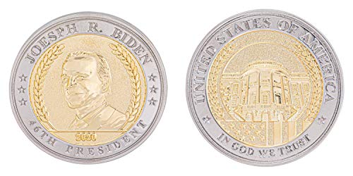 Commemorative Presidential Medal Coin Set | 2 Coin Set | Presidential Commemorative Coin | Joe Biden and Kamala Harris Coins | Velvet Presentation Box