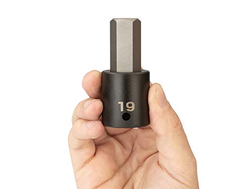 TEKTON 1/2 Inch Drive x 19 mm Hex Impact Bit Socket | SIB23219