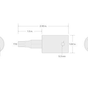 TEKTON 1/2 Inch Drive x T70 Torx Impact Bit Socket | SIB24270