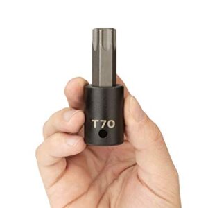 TEKTON 1/2 Inch Drive x T70 Torx Impact Bit Socket | SIB24270