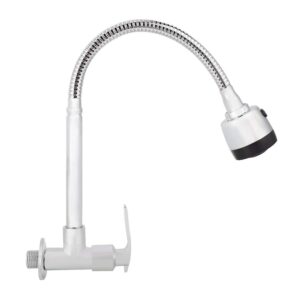 Cold Water Sink Faucet - Wall Mounted Faucet, Single Cold Water Faucet,360 Rotatable Sink Faucet Kitchen Sink Faucet Neck Laundry Room Garden Outdoor Faucets Tap