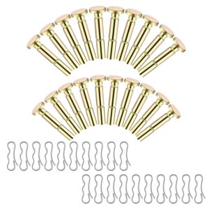 huthbrother 20 pcs 738-04124a shear pins + 20 pcs 714-04040 cotter pins kit, compatible with mtd craftsman cub cadet troy bilt snowblowers 738-04124 738-05273, replacement 0.25" x 1.5" (20 pack)