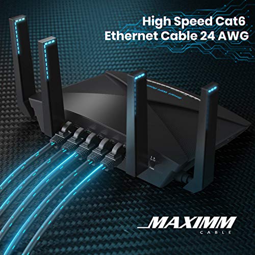 Maximm Cat 6 Ethernet Cable 250 Ft,Cat6 Cable, LAN Cable, Internet Cable, Patch Cable and Network Cable - UTP (Purple) 250 Feet ethernet Cord