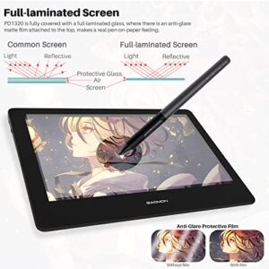 GAOMON PD1320 13.3 Inches Tilt Support Graphics Drawing Tablet with 86% NTSC Full-Laminated IPS Screen Pen Display-Gray