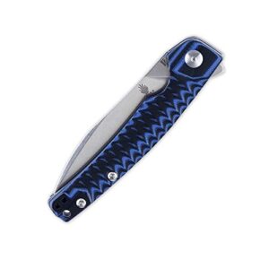 Kizer Knives for EDC N690 Blade and Blue/Black G10 handle Folding Pocket Knife,Splinter V3457N2
