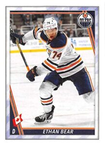 2020-21 topps nhl stickers #204 ethan bear edmonton oilers official hockey album collection peelable sticker (approx 2 by 3 inches)