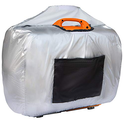 Waterproof Generator Cover Inverter Generator Storage Cover for Most Universal Generator 1000-2500 Watt (L24.5" x W13" x H18.5", Silver)