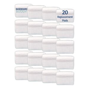 Baseboard Buddy Pad Refills – 20 Pack of Microfiber Replacement Pads