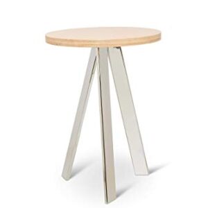 Round Bar Table with Chrome Plated Steel Base