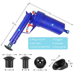 Toilet Plunger, Air Drain Blaster, Pressure Pump Cleaner, High Pressure Plunger Opener Cleaner Pump for Bath Toilets, Bathroom, Shower, Sink, Bathtub, Kitchen Clogged Pipe