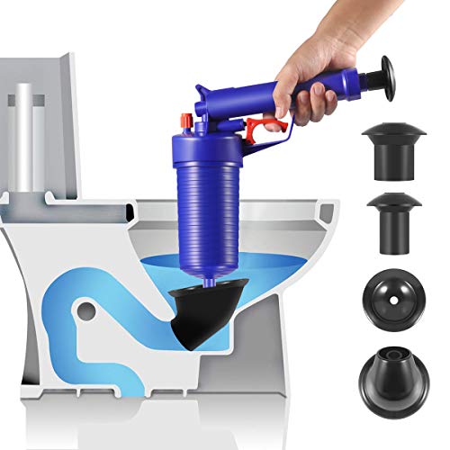 Toilet Plunger, Air Drain Blaster, Pressure Pump Cleaner, High Pressure Plunger Opener Cleaner Pump for Bath Toilets, Bathroom, Shower, Sink, Bathtub, Kitchen Clogged Pipe