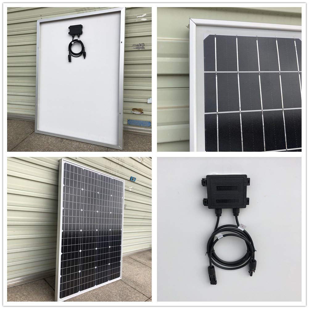 240W Solar Panel Starter Kit with 20A LCD Charge Controller & Cable & Z Brackets & Connector, 2pcs 120W Monocrystalline Solar Panel 12V 24V Battery Charger