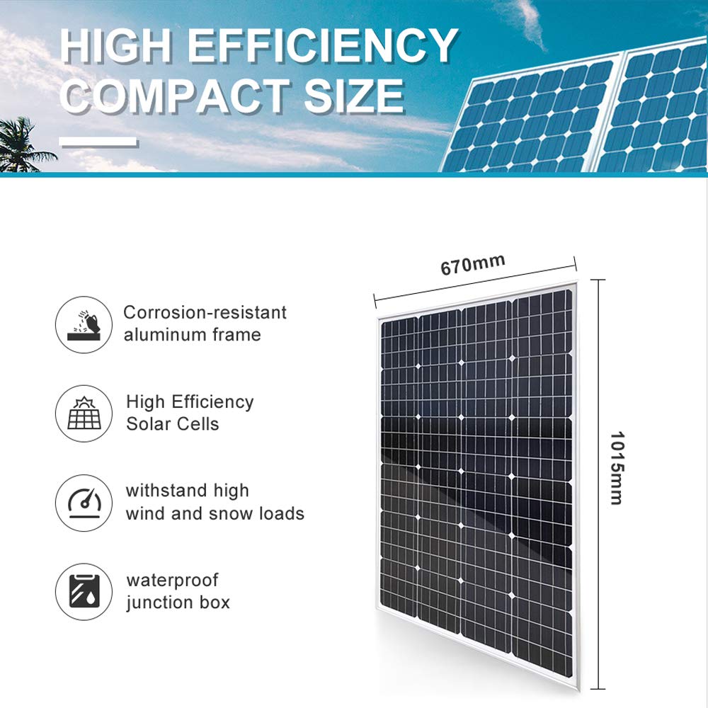 240W Solar Panel Starter Kit with 20A LCD Charge Controller & Cable & Z Brackets & Connector, 2pcs 120W Monocrystalline Solar Panel 12V 24V Battery Charger