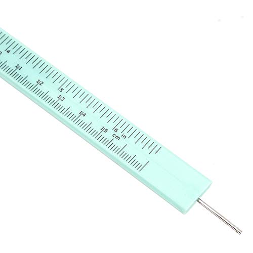 Mini Plastic Caliper High Accuracy Double Rule Scale Measuring Tool Rectangular Vernier Caliper Fast Read Sliding Gauge Ruler Pocket Ruler for Jewelry Measurement, School, Exhibition Gifts, etc.