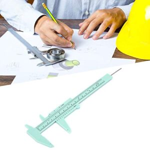 Mini Plastic Caliper High Accuracy Double Rule Scale Measuring Tool Rectangular Vernier Caliper Fast Read Sliding Gauge Ruler Pocket Ruler for Jewelry Measurement, School, Exhibition Gifts, etc.