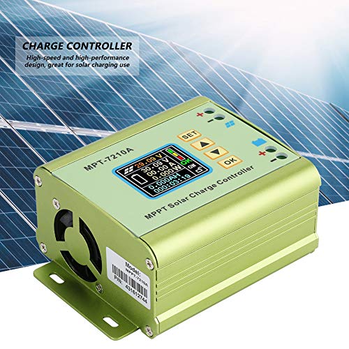 MPPT Solar Charge Controller, Solar Panel Regulator Charge Controller(100W-600W) Aluminum Alloy LCD Display Solar Controller MPT-7210A for Home Industry Boat Car