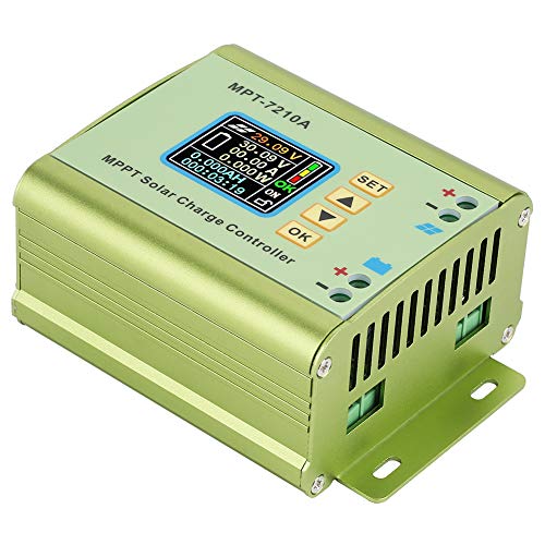 MPPT Solar Charge Controller, Solar Panel Regulator Charge Controller(100W-600W) Aluminum Alloy LCD Display Solar Controller MPT-7210A for Home Industry Boat Car