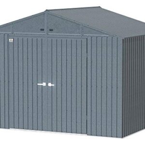 Arrow Shed Elite 10' x 8' Outdoor Lockable Steel Storage Shed Building, Anthracite