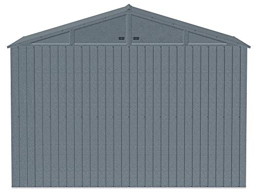 Arrow Shed Elite 10' x 8' Outdoor Lockable Steel Storage Shed Building, Anthracite