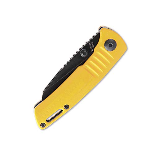 Kizer Knives Shard, Small Pocket Knife EDC Knife, Yellow G-10 Handle with 2.25" Black N690 Blade, V2531N1