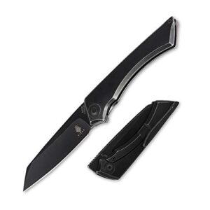kizer black stonewashed s35vn blade pocket knife, titanium handle folding knife,m_stealth ki3564a1