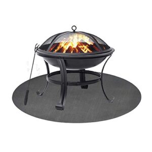 Fire Pit Mat, Bonfires, Lawn, Patio, Chiminea, Deck Defender, Under Grill Mat, BBQ Mat, Heat Shield, Fire Resistant Pad for Outdoors (24 Inch Round)