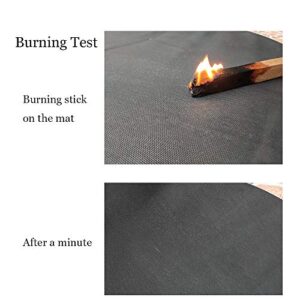 Fire Pit Mat, Bonfires, Lawn, Patio, Chiminea, Deck Defender, Under Grill Mat, BBQ Mat, Heat Shield, Fire Resistant Pad for Outdoors (24 Inch Round)