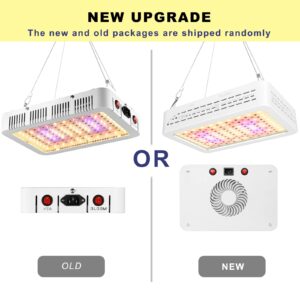 Aidyu 1000W LED Grow Light, Full Spectrum Growing Lamps for Indoor Hydroponic Greenhouse Plants with Veg and Bloom Switch, Safe, UV & IR, Adjustable Rope Hanger