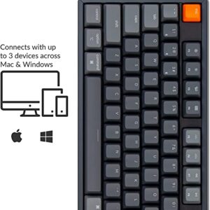 Keychron K10 RGB Full Size Layout Hot-Swappable Mechanical Keyboard for Mac Windows, Multitasking 104-Key Bluetooth Wireless/USB Wired Gaming Keyboard with Gateron G Pro Red Switch Aluminum Frame