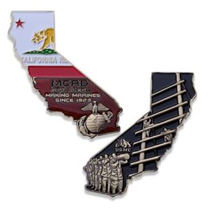 MCRD San Diego Challenge Coin - USMC Marine Corps Recruit Depot Military Coin - Challenge Coin Designed by Marines for Marines! Officially Licensed