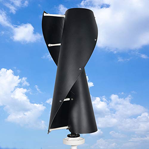 NINILADY 600W Vertical Wind Turbine Permanent Magnet Generator 3 Phase 12V 24V 48V Vertical Axis Coreless Wind Power (48V with Controller, Black)