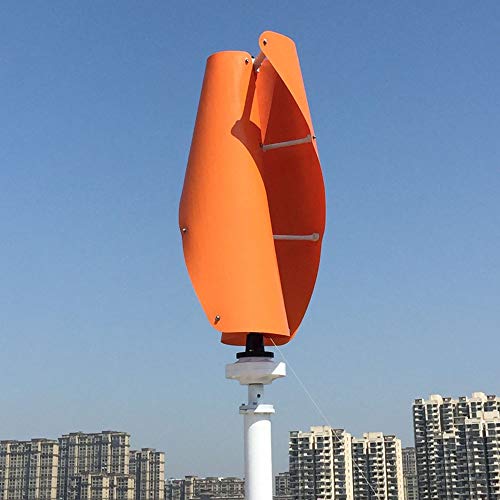 NINILADY 600W Vertical Wind Turbine Permanent Magnet Generator 3 Phase 12V 24V 48V Vertical Axis Coreless Wind Power (48V with Controller, Black)