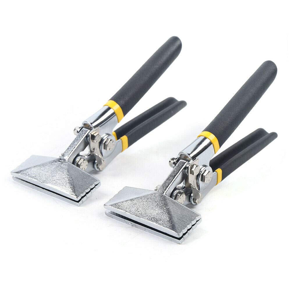 2PCS Flat Jaw Welding Welder's Pliers Hand Sheet Metal Bender Bending Tool Sheet Metal Welding Locking Pliers Metal Bending Folding Welding Tool 8.7"