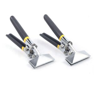 2PCS Flat Jaw Welding Welder's Pliers Hand Sheet Metal Bender Bending Tool Sheet Metal Welding Locking Pliers Metal Bending Folding Welding Tool 8.7"