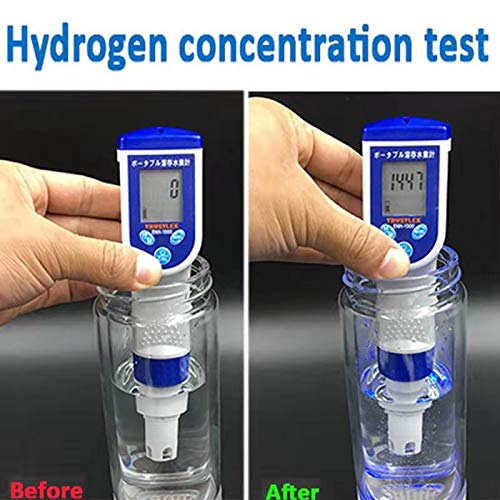 Portable Hydrogen-Rich Water Cup Generator,Up to 1500PPB with New SPE PEM Technology, Rechargeable Water Machine Ionizer,Health Cup Glass Water Bottles with Alkaline Energy (380ml)