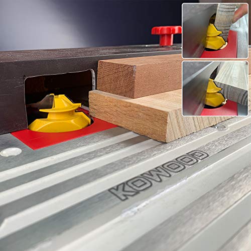 Kowood Router Bit Set-Up Jigs (for 45° Lock Miter Router Bit, 1/2” & 3/4” Cutting Height)