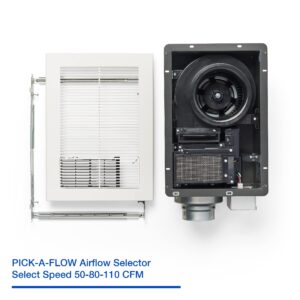 Panasonic FV-0511VHL1 WhisperWarm DC Bathroom Fan with Light and Heater - Simplified Ventilation and Heat - 50-80-110 CFM