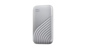 wd 1tb my passport ssd portable external solid state drive, silver, sturdy and blazing fast, password protection with hardware encryption - wdbagf0010bsl-wesn