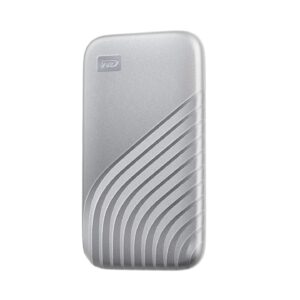 WD 1TB My Passport SSD Portable External Solid State Drive, Silver, Sturdy and Blazing Fast, Password Protection with Hardware Encryption - WDBAGF0010BSL-WESN