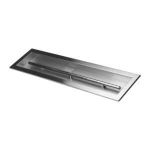 Celestial Fire Glass 30" x 6" Drop-in Burner Pan and Glass Flame Guard Bundle