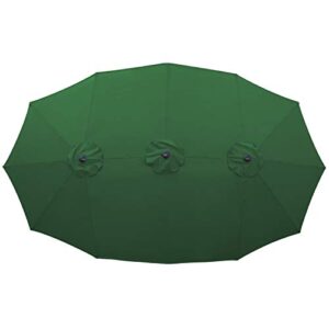 ABCCANOPY 15FT Double-Sided Aluminum Table Patio Umbrella Garden Large Umbrella,Swimming Pool 12+Colors,Green