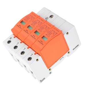 Oumefar 4 Pole AC 420V House Protector 40KA Low-Voltage Arrester Device DIN Rail Protection Device for Lightning Protection