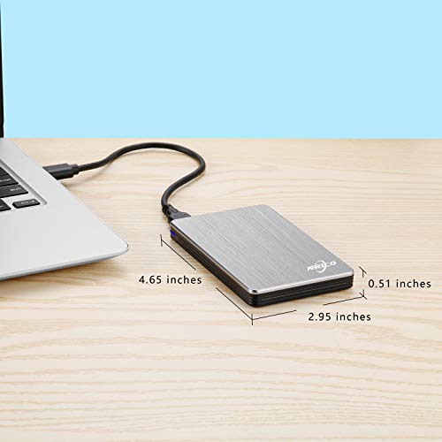 NRICO 250GB Portable External Hard Drive USB 3.0 HDD 2.5inch Storage Compatible for PC, Mac, Desktop,PS4 (250GB, Grey)